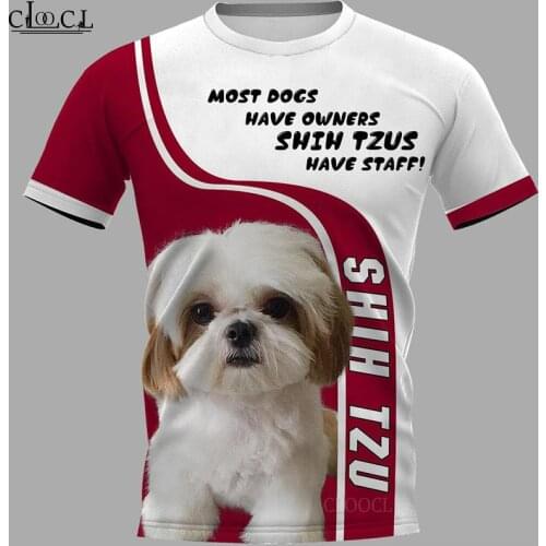 HX 2021 Newest Popular Shih Tzu T Shirt 3D Print Fashion Harajuku Streetwear Pullover Tops Oversized Clothes Drop Shipping