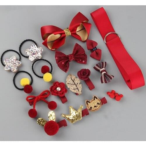 New Childrens hair Accessories 18 Pieces/Set Headwear Baby Princess Super Fairy Cute Little Girl Hairpin Baby Hairpin