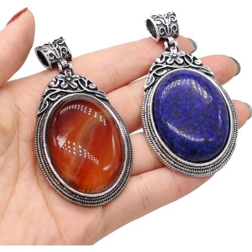 New Style Womens Pendant Natural Stone Lace Drop-Shaped Charms For Jewelry Making DIY Necklace Anklet Accessory