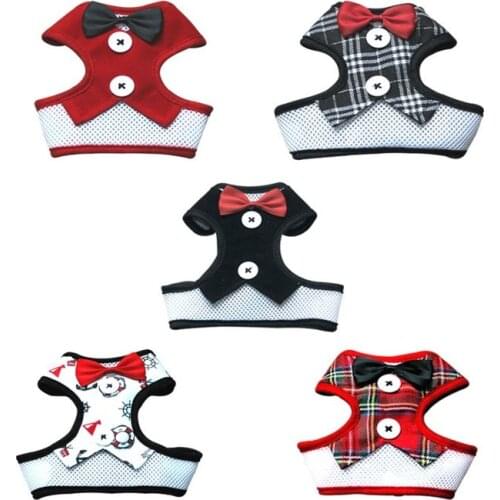 Dog Collar for Dogs Mini Dog Teddy Vest Bowtie Evening Dress Chest Strap Pet Products Dog Accessories