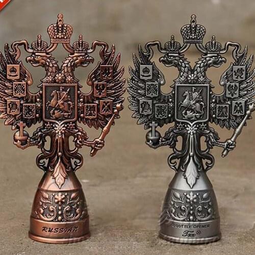 Bottle Opener Vintage Beer Opener Keychain Top Gear Wine Bottle Opener Cool Double-Headed Eagle Design Kitchen Best Gift KC1215