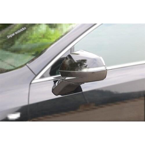 Lapetus Side Door Rearview Mirror Strip Streamer Protection Cover Trim Fit For Cadillac XT4 2019 - 2021 ABS Accessories Exterior