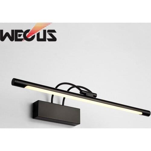 Popular black led luminaria, 45/55/65/75cm bathroom wandlamp, restroom wall mounted mirror sconce