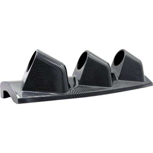 Right Side 52mm Diameter Gauge 3 Hole Pillar Pod Mount Holder Carbon Fiber