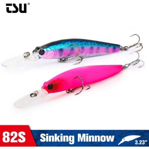 TSURINOYA 82mm 9.1g Sinking Minnow Fishing Lure RANGER DW85 Long Casting Saltwater Jerkbait Salmon Bass Snakehead Hard Baits