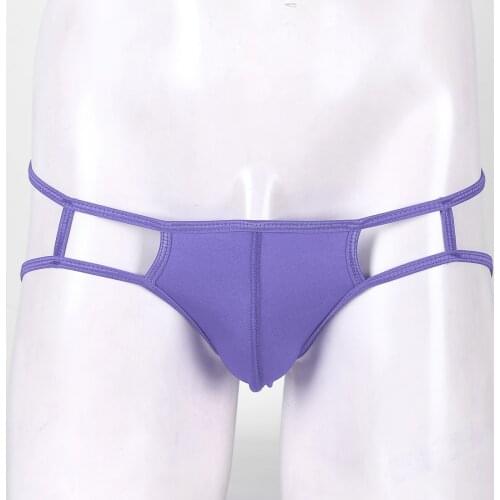 IEFiEL Sexy Mens Underwear Jockstraps Pouch Open Butt Sissy Exotic Panties Gay Male Briefs G-String Thongs Tangas Underpants