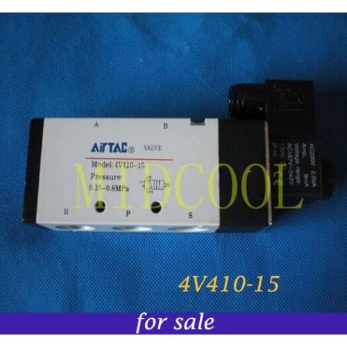 Solenoide Valvula AirTAC TYPE 4V410-15,G1/2,12V DC Solenoid Valve,5 way 400 seires for gas