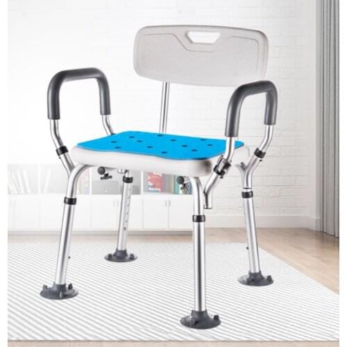 Pregnant Old Age Shower Stool Non Slip Bath Seat Free Installation Removable Shower Arm Chair Height Adjust Bathroom Stool