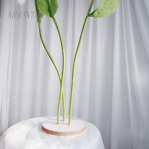 Wedding Decoration 1.3M Long Large Green Flower Pole Base for Wedding Backdrops Mall Window Display Flower Pole with White Base