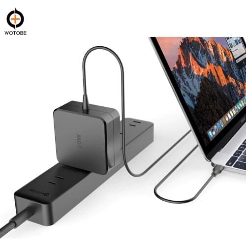 USB TYPE-C 60W laptop power adapter, mobile phone QC TYPE-C interface fast charge for TYPE-C 5V 3A 9V 3A 12V 3A 15V 3A 20V 3.25A