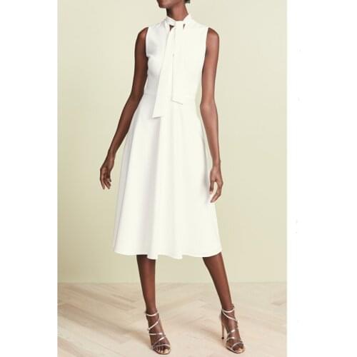 A-line Summer 2021 Dress Chic Loose Swing Sleeveless V-neck Strap Mid-length Long Dress Sleeveless High Waist Women Elegant
