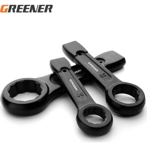 Greener Metric Slogging Ring Wrench 24-85mm 1pcs Heavy Hand Tools Striking Wrench Spanner Plum Wrench