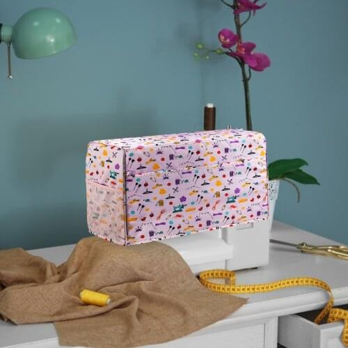 1PCS Sewing Machine Dust Cover Protective Cover Sewing Machine Dust Cover With Storage Pocket Accessory Organizer
