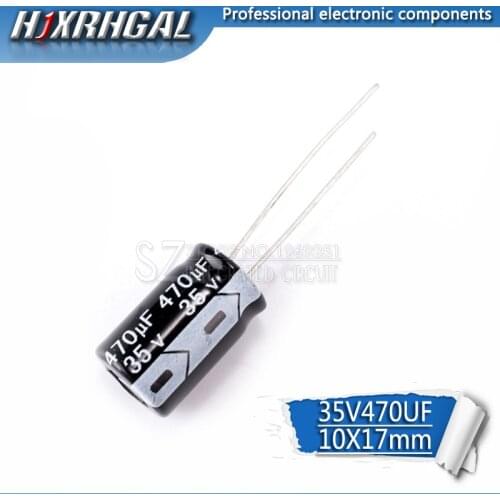 10PCS Higt quality 35V470UF 10*17mm 470UF 35V 10*17 Electrolytic capacitor hjxrhgal