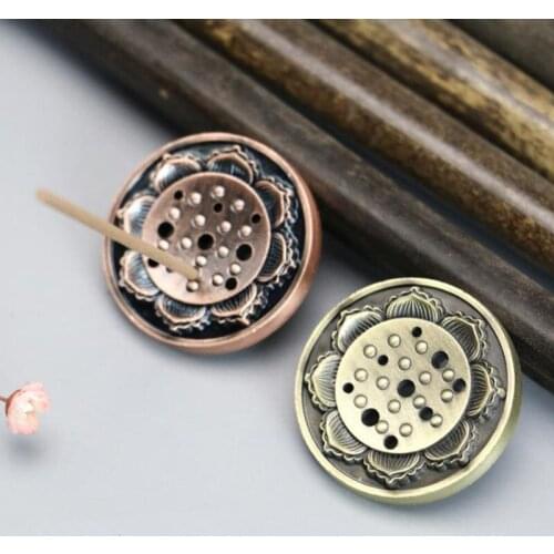 100pcs Retro Lotus Incense Burners Dragon Incense Holder Stick Censer Plate Buddhism 2 Colors Home Office Decoration Craft NO69