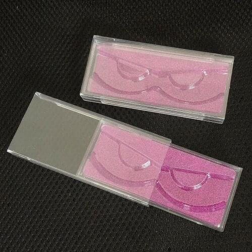 20/pack Wholesale Plastic Clear Lash Box 3D Mink Lashes Holder Eyelash Trays For Eyelash Packaging Box Package Case Bulk Vendors