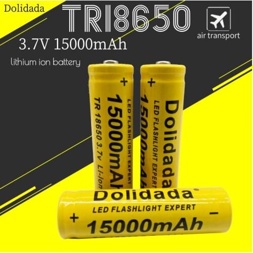 2021 New 18650 3.7v 15000mAh rechargeable lithium-ion battery lithium-ion batteries for flashlight headlight electronic toy