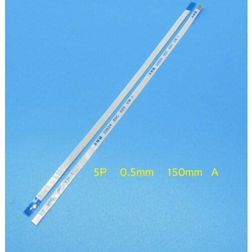 5pcs New 5pin FFC FPC flat flexible cable 0.5mm pitch 5 pin Forward Length 150mm 5p Width 3mm Ribbon Flex Cable