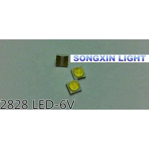 50PCS For Sharp LED Backlight High Power LED 0.8W 2828 6V Cool white 43LM GM2CC3ZH2EEM TV Application