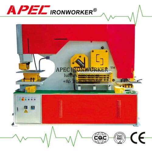 APEC Brand Hydraulic Ironworker AIW-120 Channel Angle Beam Shearing Punching Notching
