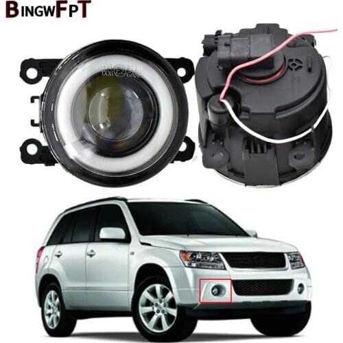 Car Styling 3000LM LED Lamp H11 Fog Light + Angel Eye DRL 12V For Suzuki Grand Vitara 2/II JT 2005-2015