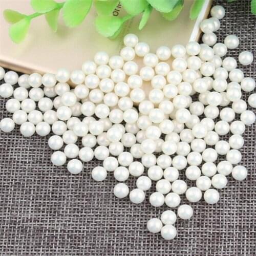 Loose 2.5mm-12mm Symphony Opal Ivory Color DIY Plastic Imitation No Holes Pearl Bead for Garment Hand Craft Art Decoration