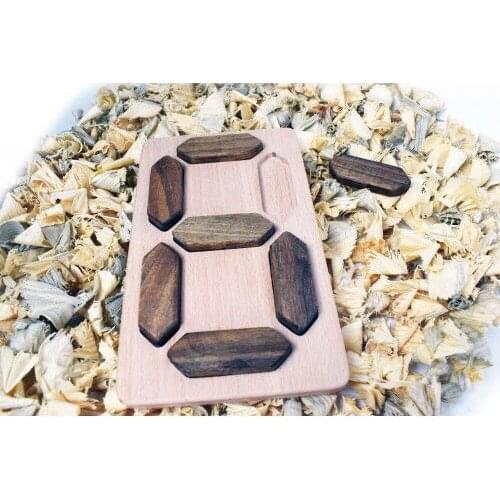 Kids Montessori Wooden Toys Sensory Solid Rubber Wood Stacking Acrylic Buliding Blocks Creative Educational Toys