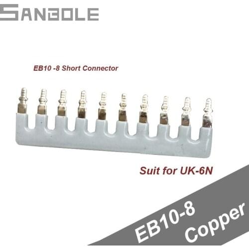EB10-8 Connect Bar Edge Insert Type Connector Voltage Terminal Parallel Connection Bar Suit for UK-6N Terminal block (10PCS)