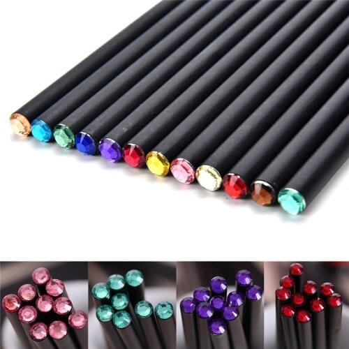 Diamond Color Student Supply Items Writing Cute Stationery For Creative Bass School Creative Wooden HB Pencil