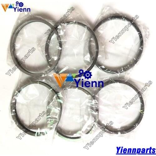 For Isuzu 6BG1T 6BG1 Piston Ring Set Carrier Excavator Loader Tractor Truck Bus Diesel Engine Repair Parts