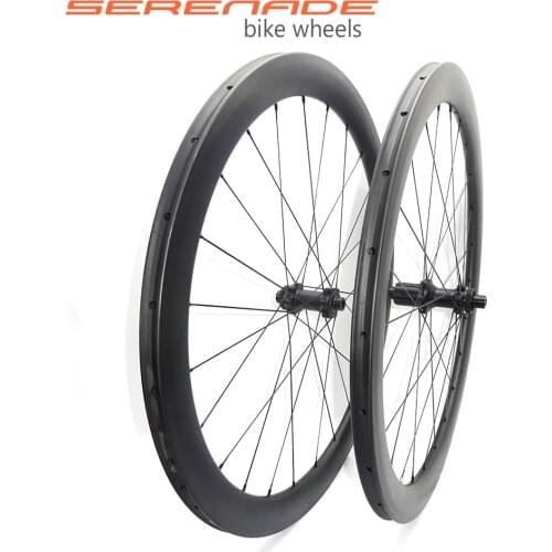 45mm Deep 28mm 25mm Wide 700c Tubular Ratchet System Disc Road Bicycle Wheelset Center lock SM037 Carbon Wheels