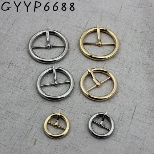 50pcs 19mm 38mm 5colors metal leather bag Round pin buckle bags Buckles Clothing Sewing Supplies Leather Craft Hardware