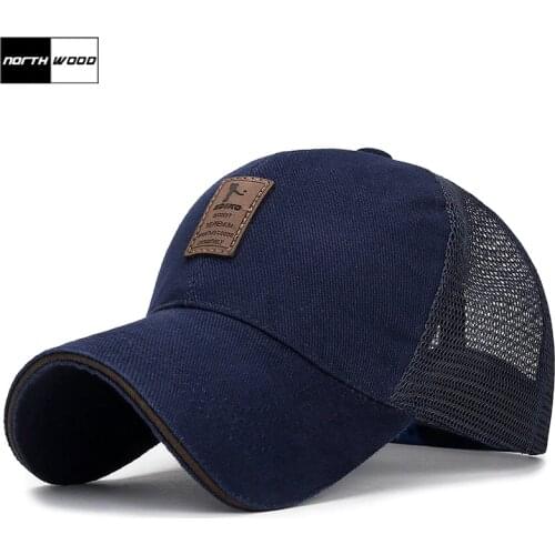 [NORTHWOOD] Summer Baseball Cap Mesh Cap Men Women Bone Snapback Trucker Cap Solid Dad Hat Casquette Homme
