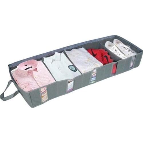 Underbed Storage Bags 53L Deodorizing Window Storage Box Dustproof Clothes Quilt Organizer for Clothes, Bedding, Quilt, Blankets