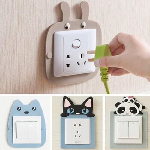Cute Cartoon Switch Sticker Fashion Creative Luminous Switch Socket Silicone Protect Cover Waterproof Wall Stickers Decoration