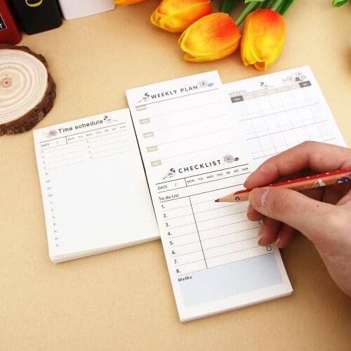 Cute Kawaii Portable Pocket Notebook Weekly Monthly Book Diary Agenda For Kids Daily School Supplies notebook Work Planner