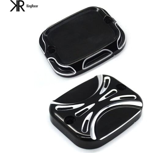 Motorcycle Aluminium CNC Brake Reservoir Master Cylinder Cover For Harley Road King gliding 01-07 Soft tail Dana 96-15