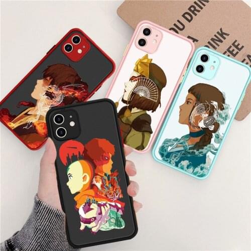 Avatar The Last Airbender Soft Bumper Matte Phone Case for Iphone 7 8 Plus SE2020 X XR XS MAX 6 6S 11 Pro Max Cover Fundas Capas