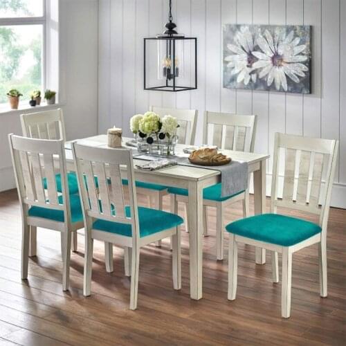 New Velvet Dining Room Chair Seat Covers Stretch Fitted Solid Color Upholstered Chair Cushion Slipcovers Furniture Protector