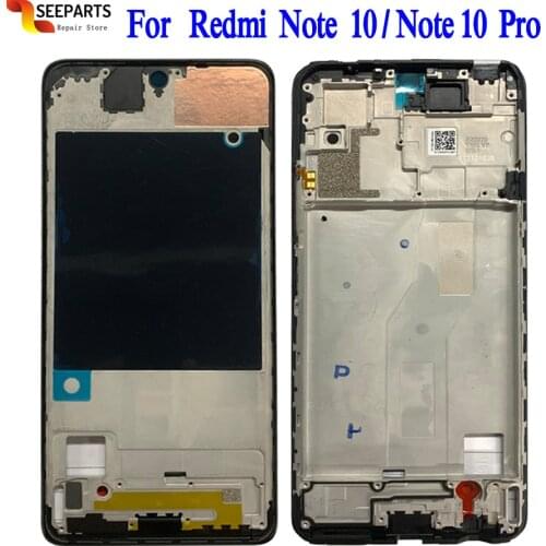 NEW Original For Redmi Note 10 / Note 10 Pro Middle Frame Bezel Faceplate Bezel LCD Frame Repair Spare Parts
