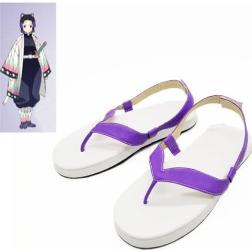 Anime Demon Slayer Kimetsu no Yaiba Kochou Shinobu cosplay shoes custom made