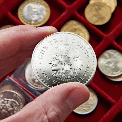 Maya .999 Fine Silver Commemorative Coin Mexico Prophecyee Calendar Pyramid Aztec Medals Mayan Civilization Religion Gifts