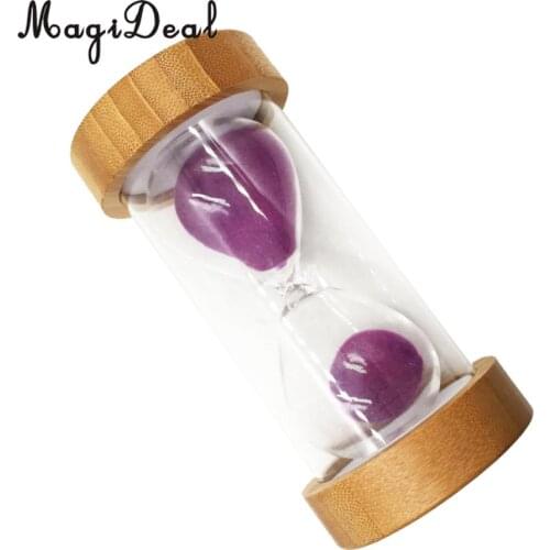 MagiDeal 1/25 Mins Sand Timer Hourglass Clock For Kitchen Yoga Kids Game Purple Sand