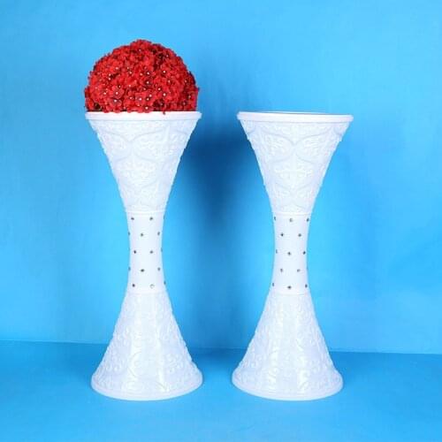 10PCS Wedding/Table Centerpieces Plastic Vase Plant Floral Holder Road Lead Flower Stand/Pot/Rack for Wedding Decoration G010