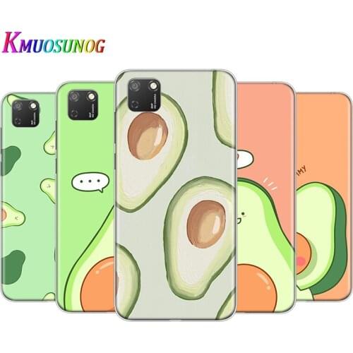 Transparent Cover Cute Cartoon Avocado Food For Honor 9 9S 9A 9C 9X 9N 9i V9 10 10i 10X X10 Lite Pro Shockproof Phone Case