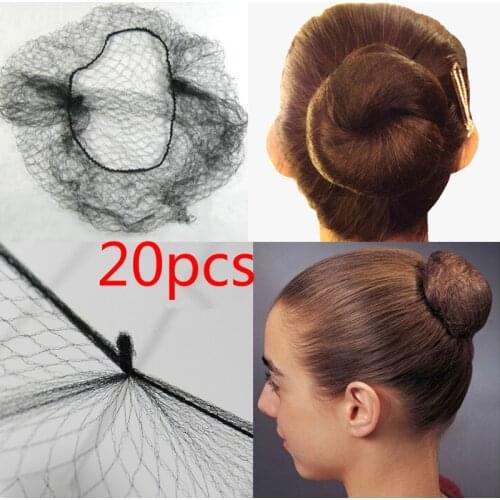 20pcs Sample Order Multi Colors Nylon Hair Nets Black Golden Coffee Invisible Soft Elastic Lines Hairnets Styling Accessories