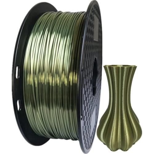 Silk PLA 3D Printer Filament 1.75mm 250g/500g/1Kg Filaments Silky Shine 3D Printing Material Shiny Metallic Like Feel Bronze