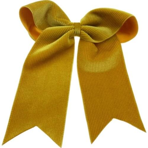 9 colors 8 inch Large Hair Bows for Girls Hair Clips Solid Corduroy HairPin Party Kids Hair Accessories accesorios