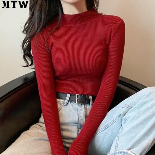 Women Sweaters 2021 Autumn Winter Korean Tops Ladies Long Sleeve Knitted Pullver Female Soft Warm Pull Jumper