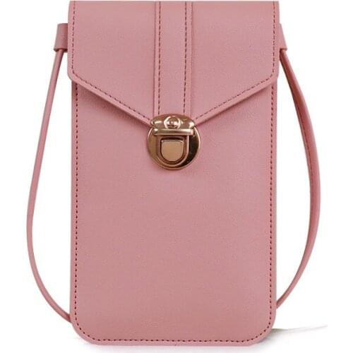 Ladies Touch Screen Cell Phone Purse Smartphone Wallet PU Leather Shoulder Strap Handbag Women Bag Fashion mobile wallet 2020